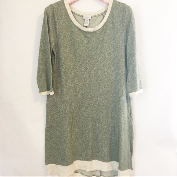 green sweatshirt dress